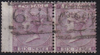 England GREAT Britain [1862] MiNr 0020 Platte 4 BR ( O/used ) [05] 2er