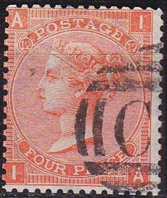 England GREAT Britain [1865] MiNr 0024 Platte 12 ( O/used ) [02]