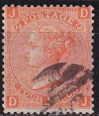 England GREAT Britain [1865] MiNr 0024 Platte 14 ( O/used ) [01]