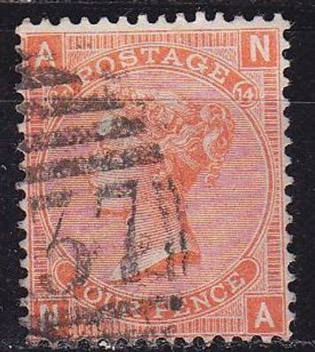 England GREAT Britain [1865] MiNr 0024 Platte 14 ( O/used ) [02]