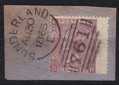 England GREAT Britain [1865] MiNr 0025 Platte 5 ( BStk ) [01]