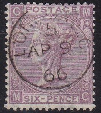 England GREAT Britain [1865] MiNr 0025 Platte 5 ( O/used ) [01]