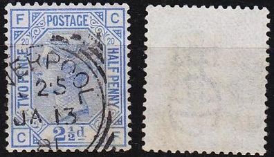 England GREAT Britain [1880] MiNr 0051 Platte 20 ( O/used ) [03]