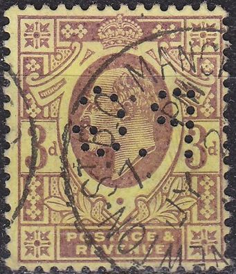 England GREAT Britain [1902] MiNr 0108 w A ( O/used ) [05] perfin