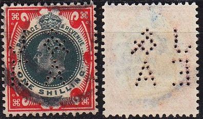 England GREAT Britain [1902] MiNr 0114 ( O/used ) [04] Firmenlochung perfin