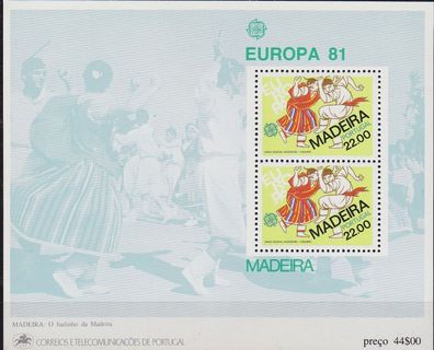 Portugal [Madeira] MiNr 0070 Block 2 ( * */mnh ) CEPT