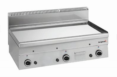 Bergman Profilline Plus 600 Gas-Grillplatte Glatt Verchromt - 15,3 Kw