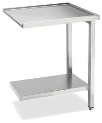 KBS Ablauftisch Breite mit Grundboden ohne Aufkantung 700x575x850 mm Edelstahl