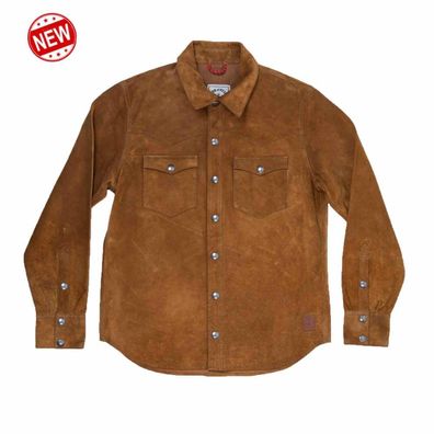 Lederjacke Iron & Resin Fence Shirt Cognac