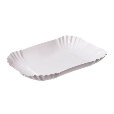 Pappschale - 13 x 18 cm - Weiß (250 Stück)