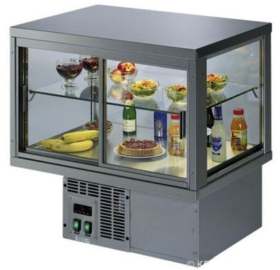 KBS Einbaukühlvitrine 825x610x540 mm mit Glasschiebetür automatische Abtauung