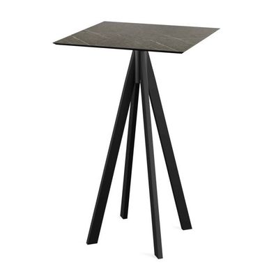 Möbel Infinity Stehtisch Schwarz Gestell Midnight Marble Hpl 70X70 Cm