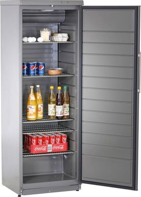 Gastronomie KBS Kühlschrank 350 Liter 600x600x1730 mm Umluft Stahlblech grau 5