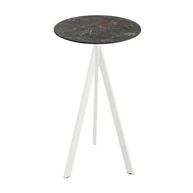 Möbel Infinity Tripod Stehtisch Weiß frame Galaxy Marble HPL 70 cm