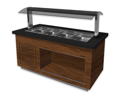 Saro Salatbar Für 4X 1/1 Gn, Modell Premium Line Sb-K170 Braun/Schwarz