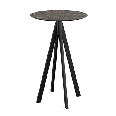 Möbel Infinity Stehtisch Schwarz gestell Galaxy Marble HPL 70 cm