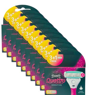 Wilkinson Sword Quattro For Women Sensitive Rasierklingen 3er-40er Pack OVP/Neu