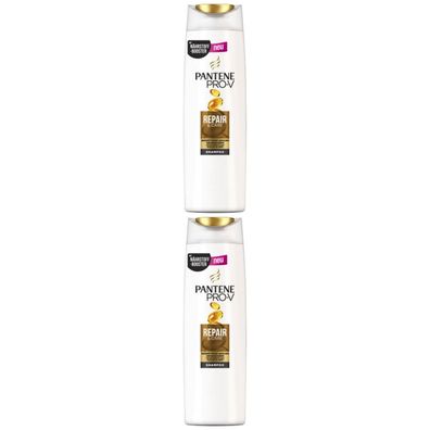 21,38EUR/1l 2 x Pantene Shampoo Repair + Care 300ml Flasche