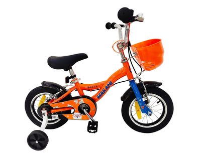 Makani Kinderfahrrad 12 Zoll Bentu Stützräder, Klingel, Korb, sportliches Design