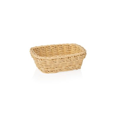 Korb Brotkorb Buffetkorb Tischkorb Polypropylen hellbeige Gastro 19x13x6 cm