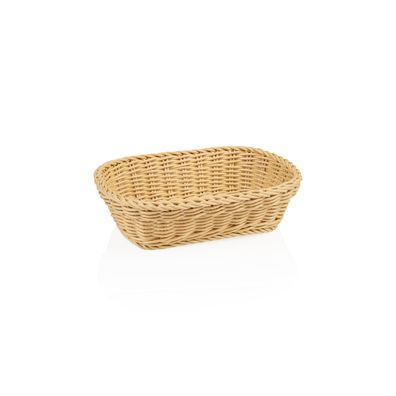 Korb Brotkorb Buffetkorb Tischkorb Polypropylen hellbeige Gastro 26,5x19x7 cm