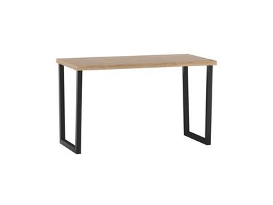 Esstisch STB FX128, Esszimmertisch, 128x67x76cm, Farbe Goldene Eiche/Schwarz