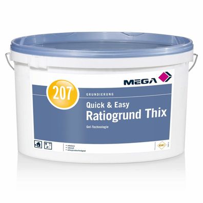 MEGA 207 Quick & Easy Ratiogrund Thix 12,5 Liter weiß opak