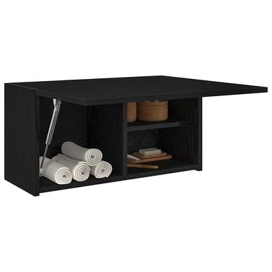 vidaXL Bad-Wandschrank Schwarz 60x25x30 cm Holzwerkstoff