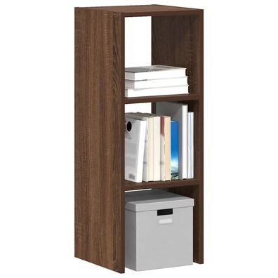 vidaXL Bücherregal Stapelbar Braun Eichen-Optik 30x30x80 cm