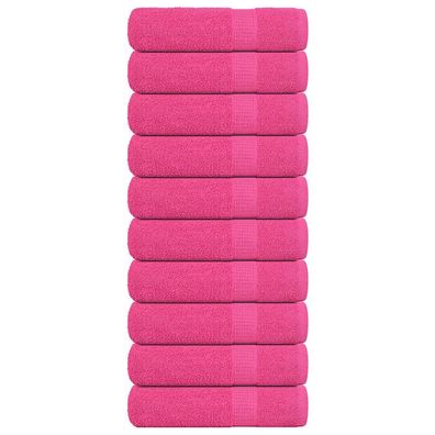 vidaXL Badetücher 10 Stk. Rosa 100x150 cm 360 g/m² 100% Baumwolle