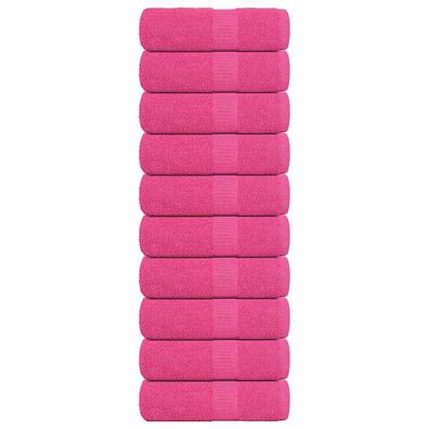 vidaXL Seiftücher 10 Stk. Rosa 30x30 cm 360 g/m² 100% Baumwolle