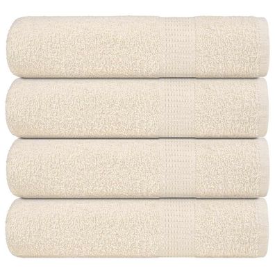 vidaXL Duschtücher 4 Stk. Creme 70x140 cm 360 g/m² 100% Baumwolle