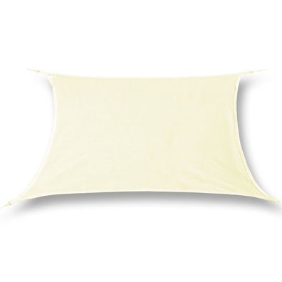 hanSe® Marken Sonnensegel 100% Polyester Rechteck 2x4 m Creme