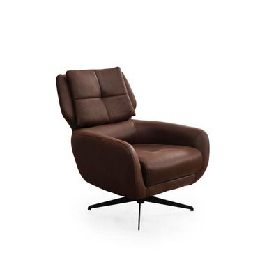 Wohnzimmer Sessel Ohrensessel Stoffsessel Stoff Braun Sitzer Einsitzer
