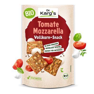 Dr. Kargs Bio Tomate Mozzarella Vollkorn Snack vegetarisch 110g