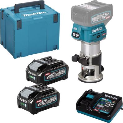 Makita RT001GM205 Akku-Multifunktionsfräse 40V max. inkl. Zubehör / 2x 4,0