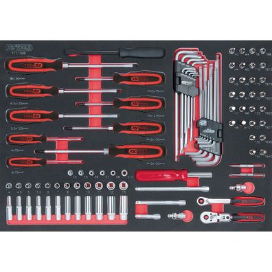 KS TOOLS SCS 1/4" Steckschlüssel-Satz 95tlg. in 1/1 Systemeinlage - 711.109