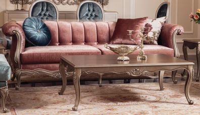 Sofa Couch Polster Dreisitzer Couchen Möbel Klassisch Design 3Er Sofas Altrosa