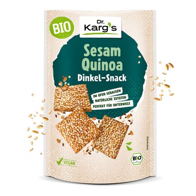 Dr. Kargs Bio Dinkel Quinoa Vollkorn Snack nussig vegan 110g