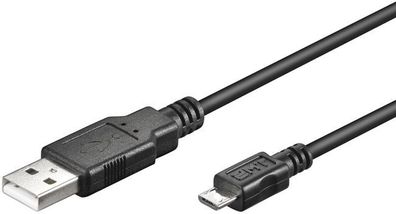 Goobay 93181 USB 2.0 Hi-Speed Kabel, Schwarz, 1.8 m - USB 2.0-Stecker (Typ A) >