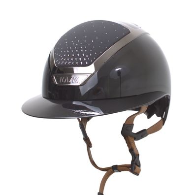 KASK Reithelm Star Lady Pure Shine mit braunem Kinnriemen