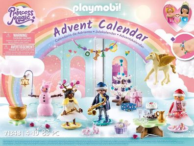 Prinzessinnen-Adventskalender Weihnachten unter dem Regenbogen Playmobil 71348