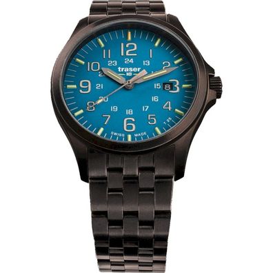 Traser H3 - 108740 - Armbanduhr - Herren - Quarz - P67 Officer Pro GunMetal SkyBlue