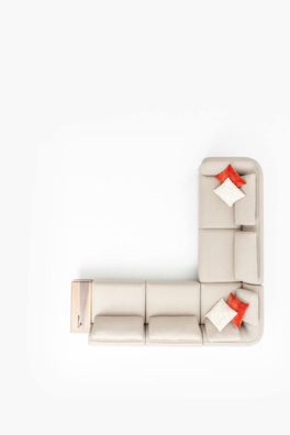 Ecksofa Lform Beige Wohnzimmer Design Couchen Möbel Polstersofa 317X312