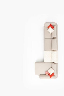 Ecksofa L-Form Modern Wohnzimmer Polstersofa Luxus Möbel 420X170Cm