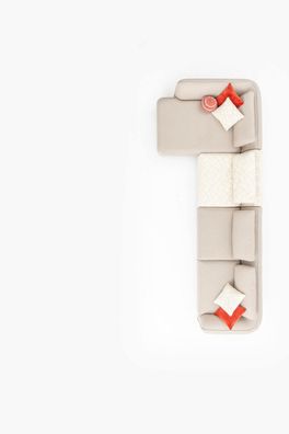 Sofa L Form Wohnlandschaft Beige Couch 420X170 Design Möbel Stoff