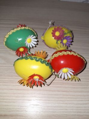 Selten Osterschmuck, Baumbehang, Osterbaum -Ostereier 4Stück DDR