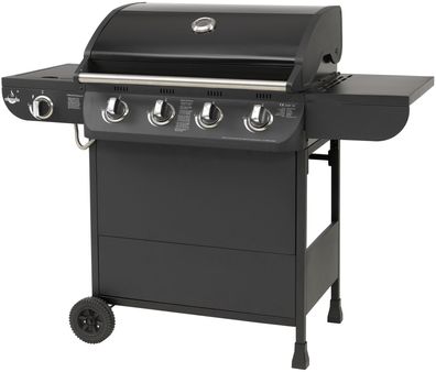 El Fuego Gasgrill Columbus 4 + 1 AY0563 schwarz mit Seitenbrenner