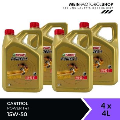 Castrol Power 1 4T 15W-50 4x4 Liter