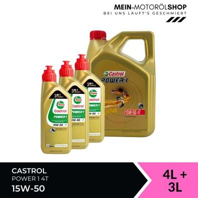 Castrol Power 1 4T 15W-50 4 + 3 Liter